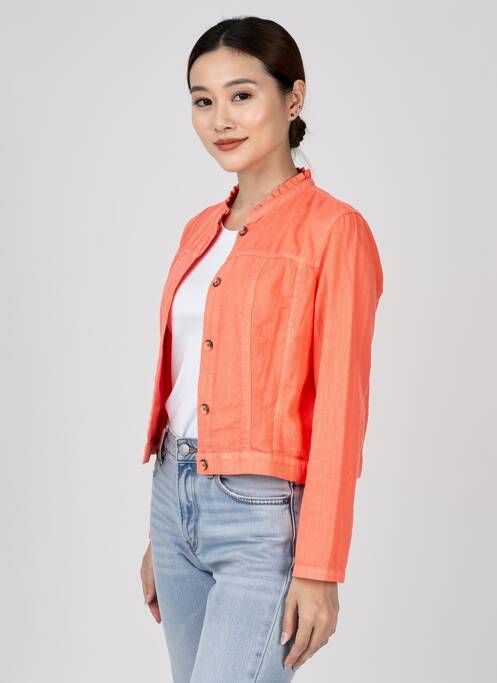 Veste casual coupe droite orange SIGNE NATURE femme