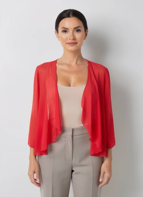 Gilet manches longues manches 3/4 rouge FRANCE RIVOIRE femme