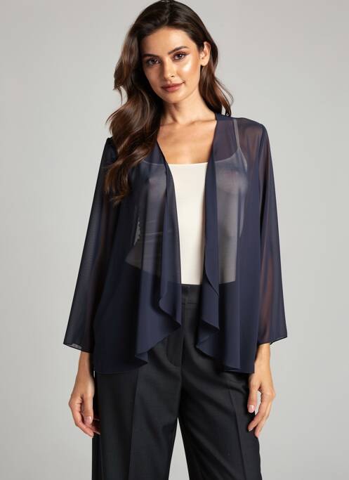 Gilet manches longues manches 3/4 bleu FRANCE RIVOIRE femme