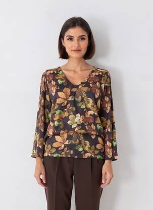 Pull coupe cintrée manches longues noir AGATHE & LOUISE femme