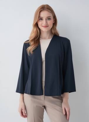 Boléro tissage crêpe noir FRANCE RIVOIRE femme