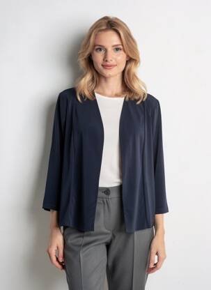 Boléro tissage crêpe bleu GREGORY PAT femme