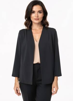 Veste chic col v noir GREGORY PAT femme