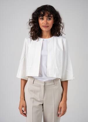 Veste chic tissage crêpe beige DIANE LAURY femme
