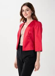 Boléro coupe cintrée rouge VERA MONT femme