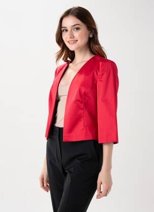 Boléro col v rouge VERA MONT femme