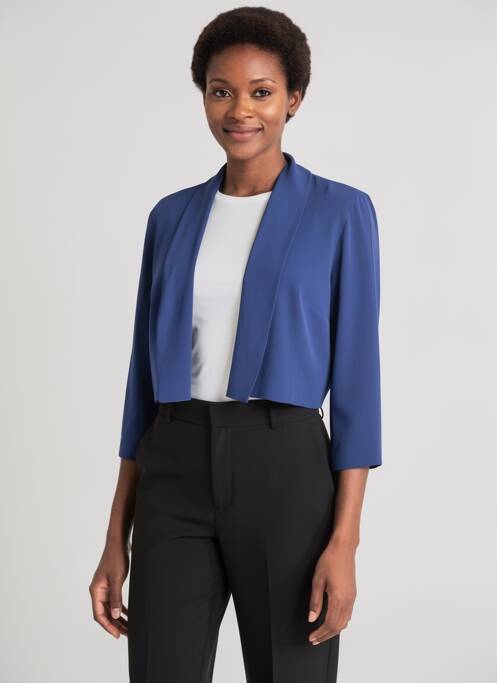 Boléro manches longues bleu fonce ANDAMIO femme