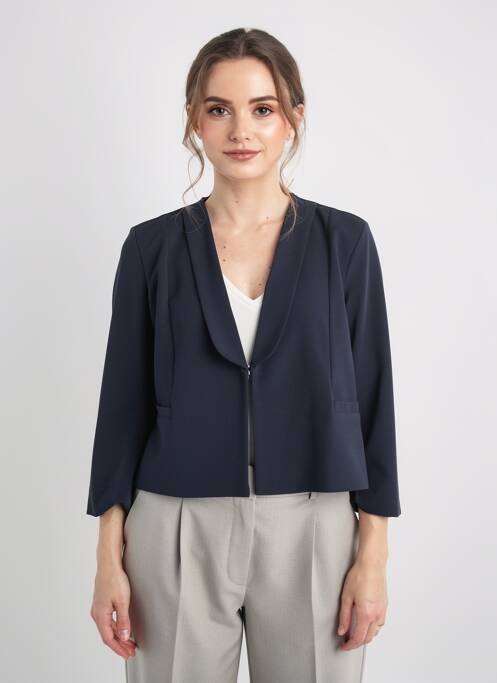 Blazer col châle bleu JULIE GUERLANDE femme