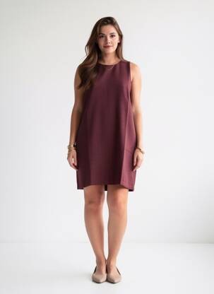 Robe courte sans manche sans manche marron Y'COO femme