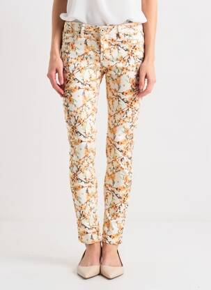 Pantalon slim taille basse taille basse beige TOXIK3 femme