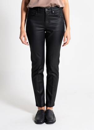 Pantalon slim tissage enduit taille normale noir TOXIK3 femme