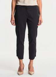 Pantalon 7/8 stretch taille normale noir QUATTRO femme