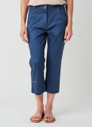 Pantacourt stretch taille normale bleu QUATTRO femme