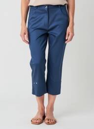 Pantacourt stretch taille normale bleu QUATTRO femme