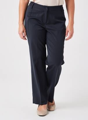 Pantalon droit fermeture zippée sous rabat boutonné noir QUATTRO femme
