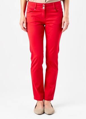 Pantalon slim poches rouge QUATTRO femme