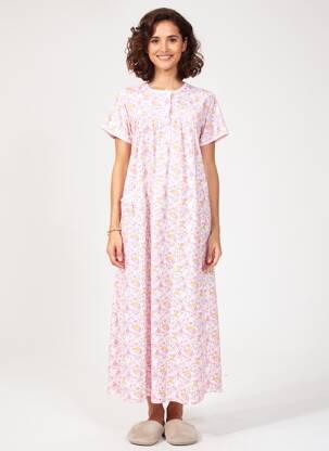 Chemise de nuit imprimé fleurs rose ROSE POMME femme
