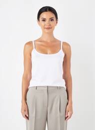 Top tissage jersey fines bretelles violet MADIVA femme