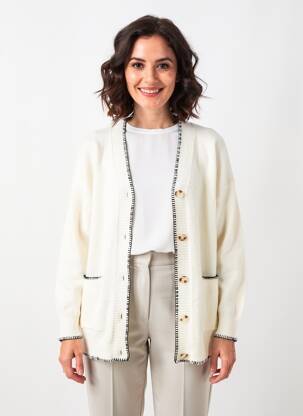 Gilet manches longues stretch beige CHRISTY femme