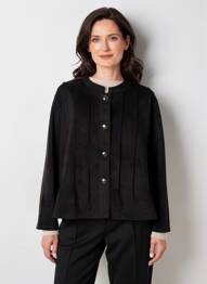 Veste chic fermeture boutonnée sur le devant noir 2W PARIS femme