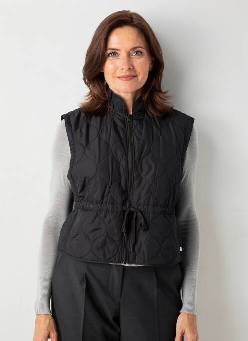 Doudoune tissage imperméable sans capuche noir ZHENZI femme