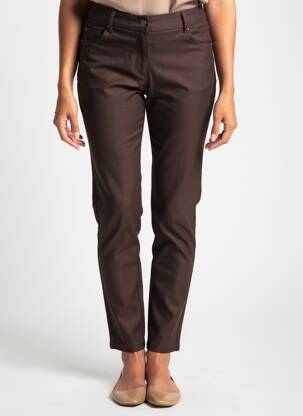 Jegging tissage popeline taille normale marron NH-3 femme