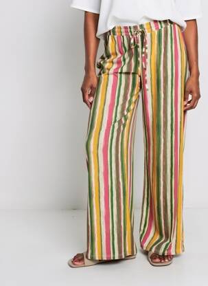 Pantalon large poches taille normale vert MD'M femme