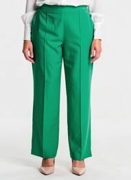 Pantalon droit stretch taille normale vert JULIE GUERLANDE femme
