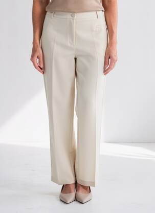 Pantalon droit stretch taille normale beige DIANE LAURY femme