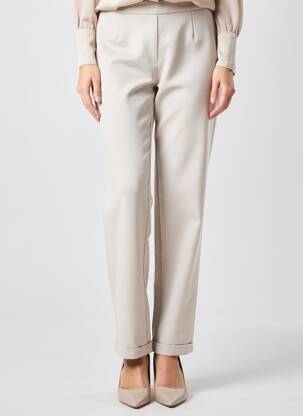 Pantalon droit stretch taille normale gris FRANK WALDER femme