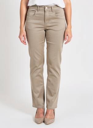 Pantalon slim stretch taille normale vert PARA MI femme