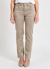 Pantalon slim stretch taille normale vert PARA MI femme