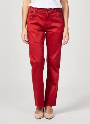 Pantalon droit stretch taille normale rouge DIANE LAURY femme
