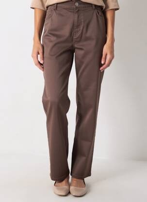 Pantalon droit stretch taille normale marron DIANE LAURY femme