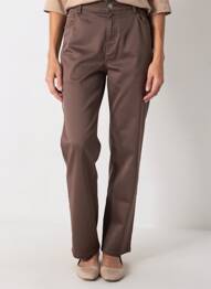 Pantalon droit stretch taille normale marron DIANE LAURY femme