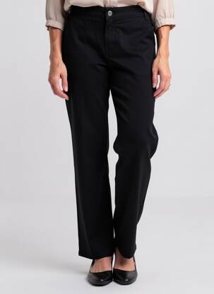 Pantalon droit stretch taille normale noir DIANE LAURY femme