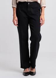 Pantalon droit stretch taille normale noir DIANE LAURY femme