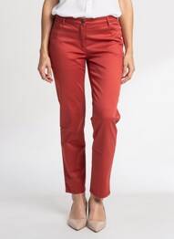 Pantalon slim tissage popeline taille normale orange BETTY BARCLAY femme
