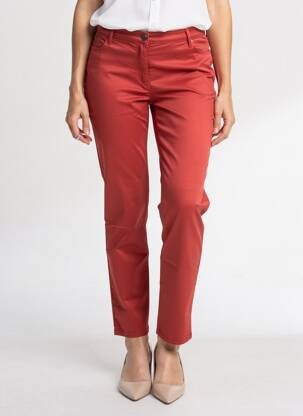 Pantalon slim tissage popeline taille normale orange BETTY BARCLAY femme
