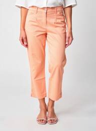Pantalon 7/8 tissage popeline taille normale orange DIANE LAURY femme