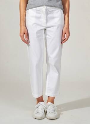 Pantalon 7/8 tissage popeline taille normale blanc BETTY BARCLAY femme