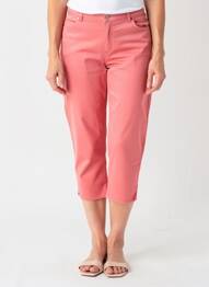 Pantacourt stretch taille normale orange MERI & ESCA femme