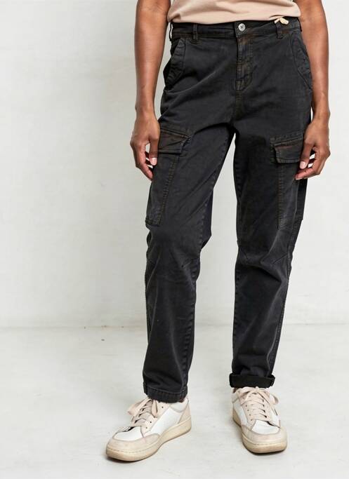 Pantalon cargo tissage popeline taille normale noir CO.J (CUP OF JOE) femme