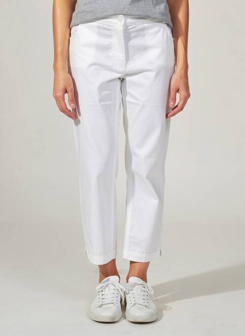Pantalon 7/8 tissage popeline taille normale blanc BETTY BARCLAY femme