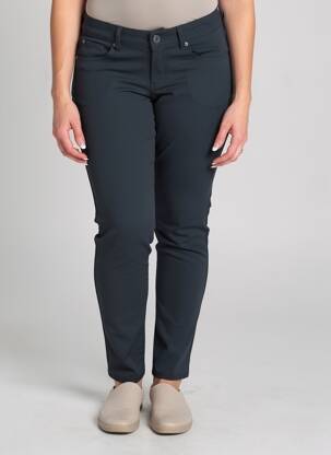 Pantalon slim tissage popeline taille normale bleu PARA MI femme