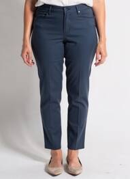 Pantalon slim stretch taille normale bleu EAST DRIVE femme