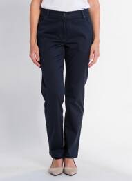 Pantalon slim tissage popeline taille normale bleu BETTY BARCLAY femme
