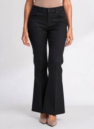 Pantalon flare stretch taille normale noir CUP OF JOE DENIM femme