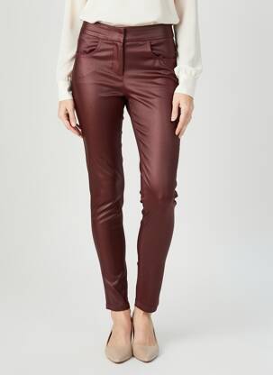 Pantalon slim stretch taille normale rouge MISS FANNY femme