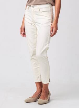 Pantalon 7/8 stretch taille normale blanc PARA MI femme